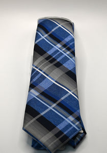 Stacy Adams Blue Tie and Hanky Set