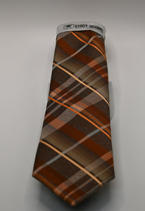 Stacy Adams Brown Tie and Hanky Set