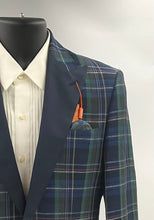 Load image into Gallery viewer, Navy Plaid Dinner Jacket