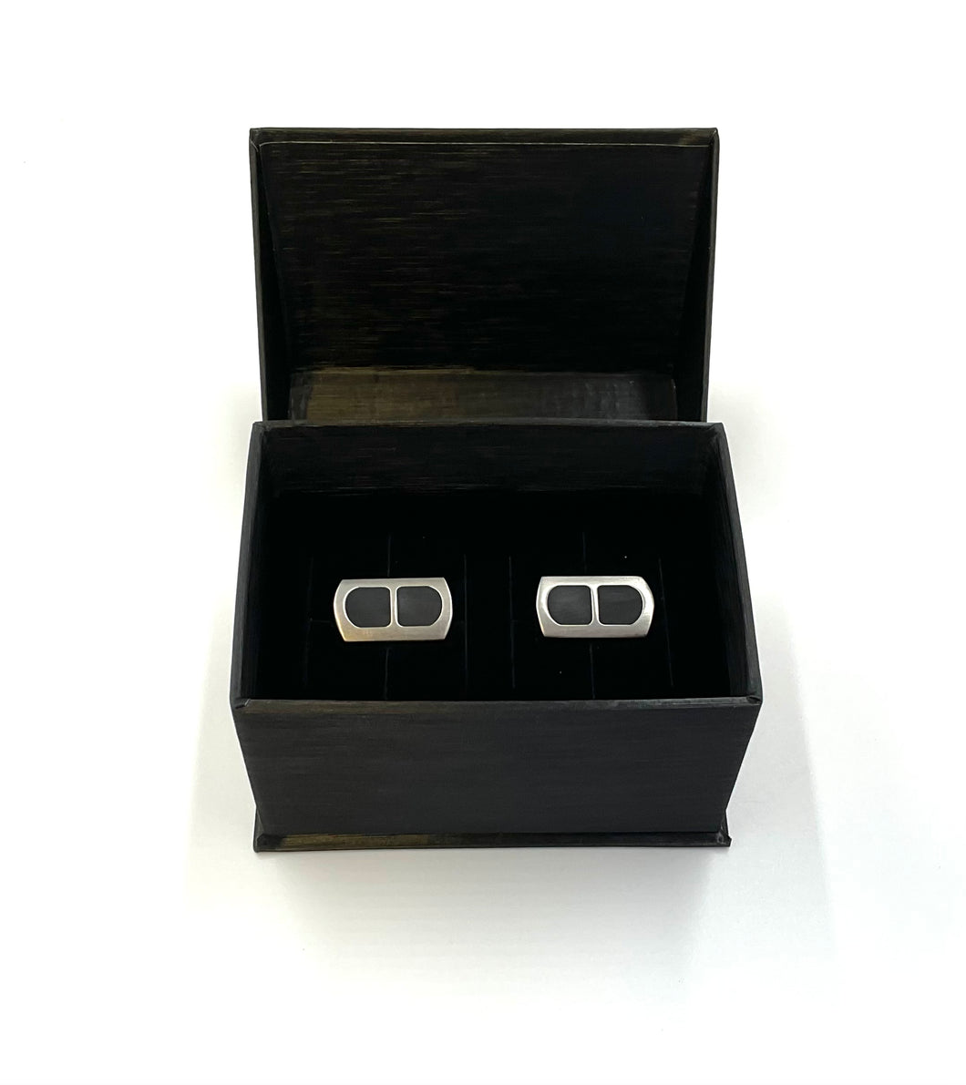 Matte Black and Gunmetal Cufflinks