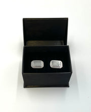 Load image into Gallery viewer, Silver Octagon Shaped Cufflinks