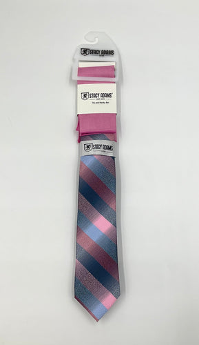 Stacy Adams Bold Stripe Tie and Hanky Set