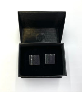 Black Argyle Square Cufflink