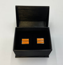 Load image into Gallery viewer, Orange Square Cufflinks