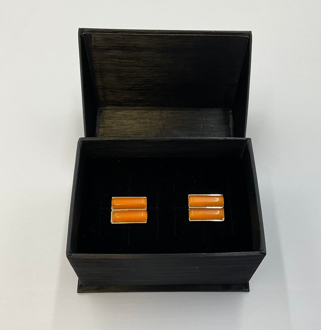 Orange Square Cufflinks