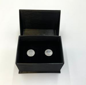 Small Silver Circle Cufflinks