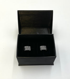 Small Black and Gunmetal Cufflinks