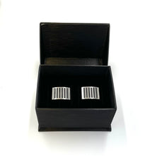 Load image into Gallery viewer, Large Gunmetal and Black Cufflinks