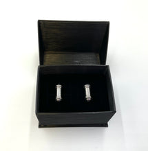 Load image into Gallery viewer, Silver Cylinder Cufflinks