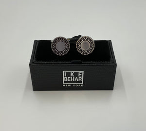 Matte Gunmetal Circle Cufflink