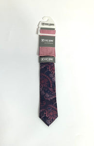 Stacy Adams Paisley Tie and Hanky Set