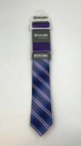 Stacy Adams Striped Tie and Hanky