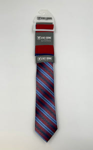 Stacy Adams Striped Tie and Hanky