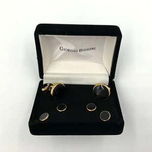 Giorgio Bissoni Two Toned Cufflinks and Studs