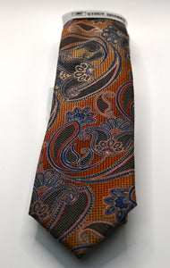 Stacy Adams Brown Tie and Hanky Set