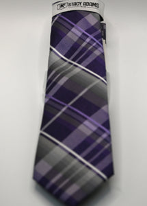 Stacy Adams Purple Tie and Hanky Set