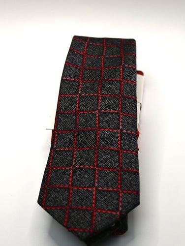 Stacy Adams Red Tie and Hanky Set