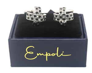Black and White Crystal Cufflinks
