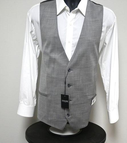 Black and White Sharkskin Suit Separates Vest