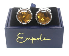 Load image into Gallery viewer, Large Silver Circular Cufflinks
