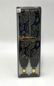 Gold Paisley Suspenders