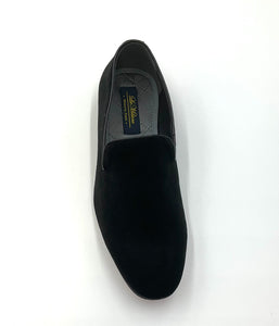 Black Velvet Slip On Shoe