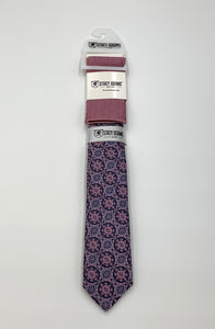 Stacy Adams Medallion Tie and Hanky Set