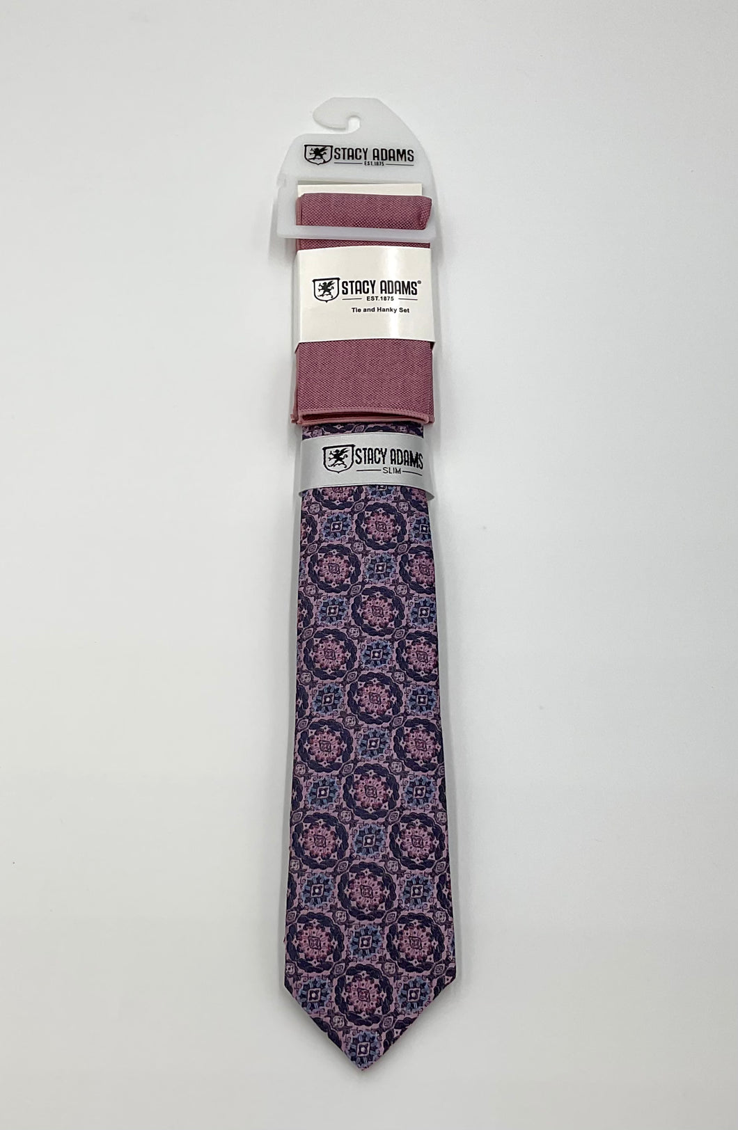 Stacy Adams Medallion Tie and Hanky Set