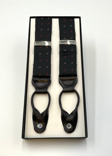 Black Triangle Pattern Suspenders