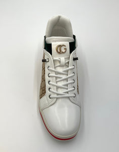 White and Tan Royal Sneaker