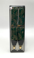 Load image into Gallery viewer, Gold Paisley Suspenders