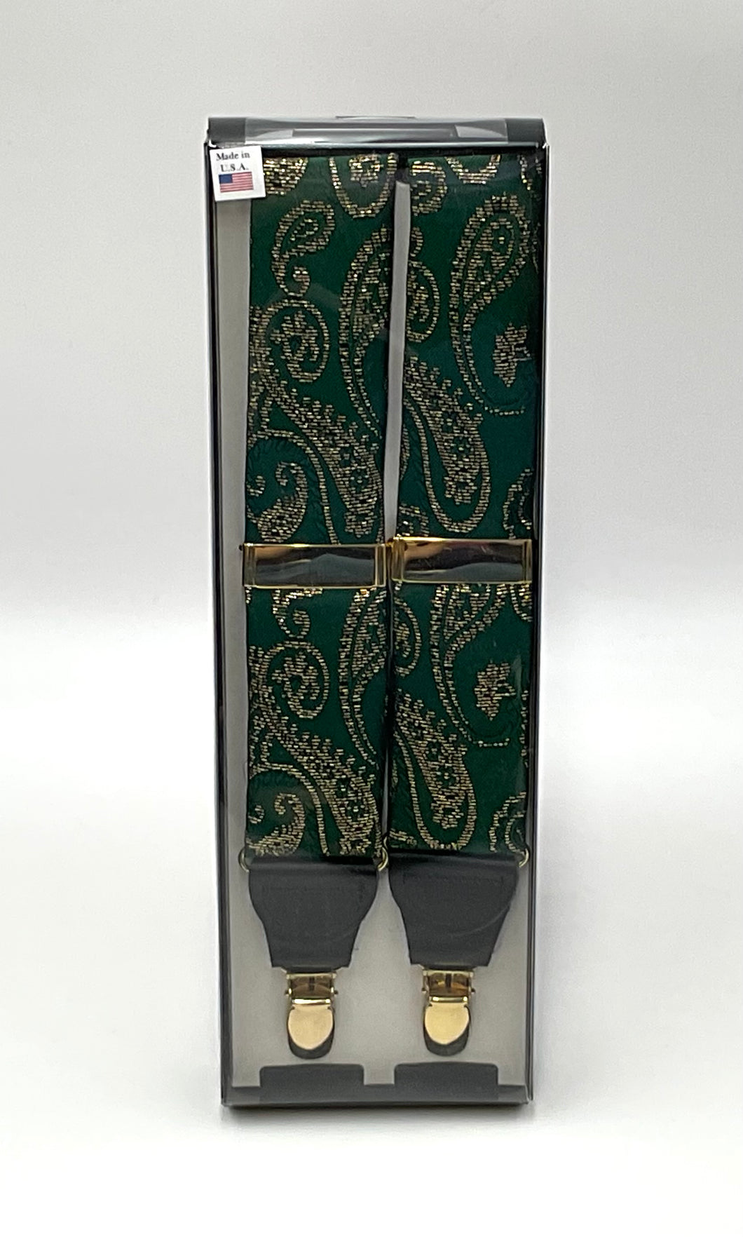 Gold Paisley Suspenders