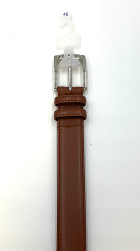 Chrome Buckle Brown Belt