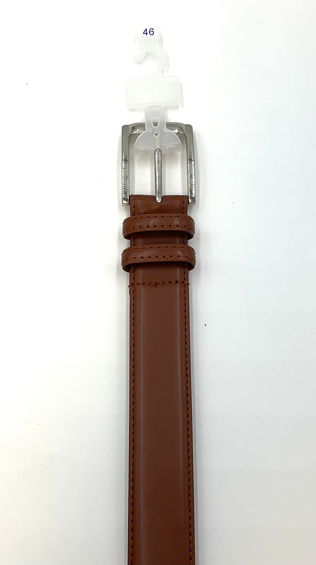 Chrome Buckle Brown Belt