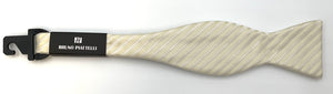 Ivory Striped Bow Tie