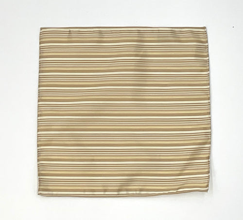 Taupe Striped Pocket Square