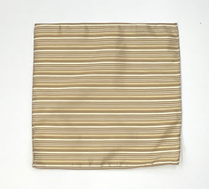 Taupe Striped Pocket Square