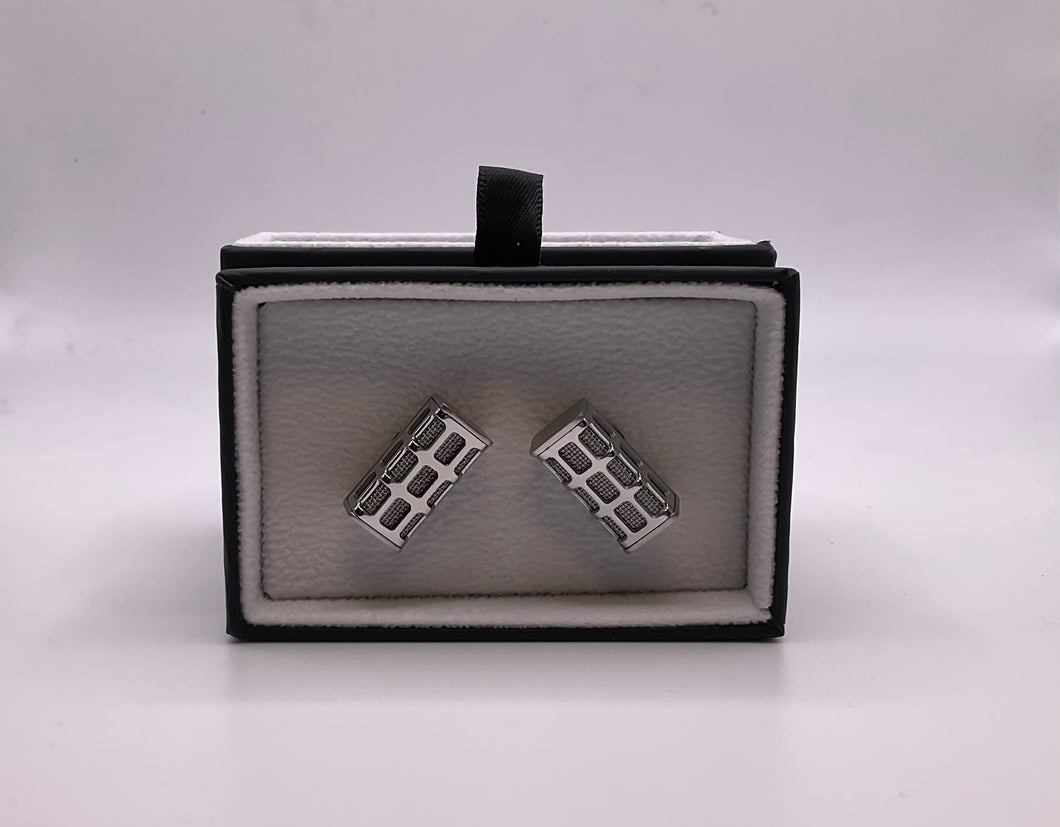 Rectangular Silver Cufflinks