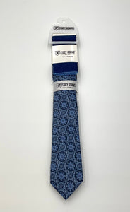 Stacy Adams Medallion Tie and Hanky Set