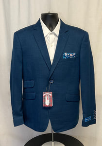 Blue Window Pane 2 Piece Suit