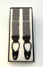 Load image into Gallery viewer, Herringbone Pattern Brace Suspenders