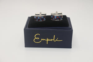 Red and Blue Crystal Cufflinks