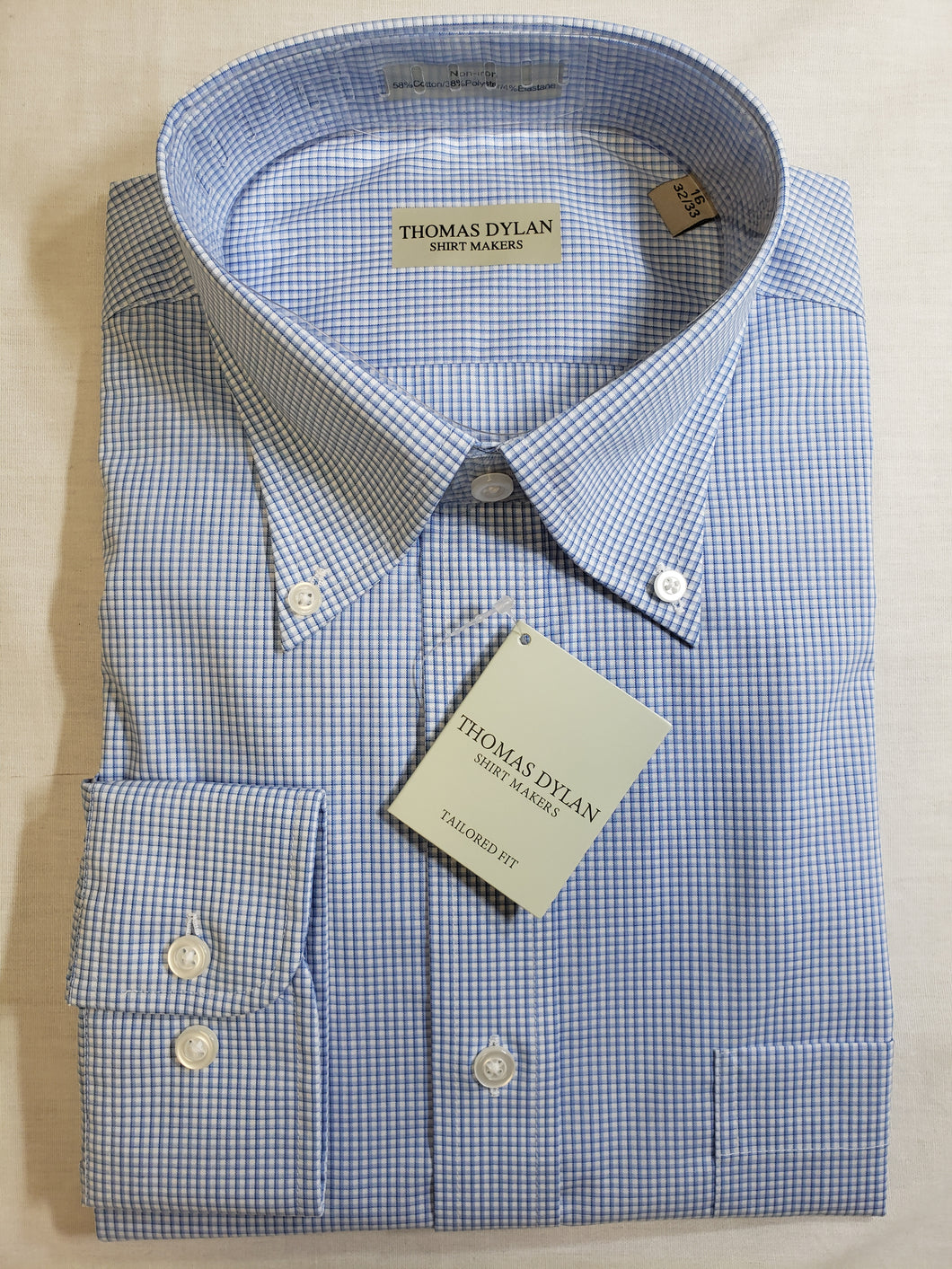 Blue Micro Check Dress Shirt