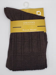 Origins Box Pattern Thin Sock