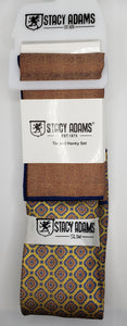 Stacy Adams Small Medallion Tie and Hanky Set