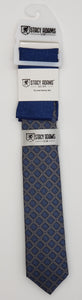 Stacy Adams Diamond Pattern Tie and Hanky Set