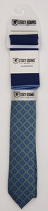 Stacy Adams Diamond Pattern Tie and Hanky Set