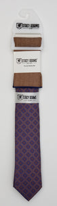 Stacy Adams Diamond Pattern Tie and Hanky Set