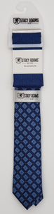 Stacy Adams Diamond Pattern Tie and Hanky Set