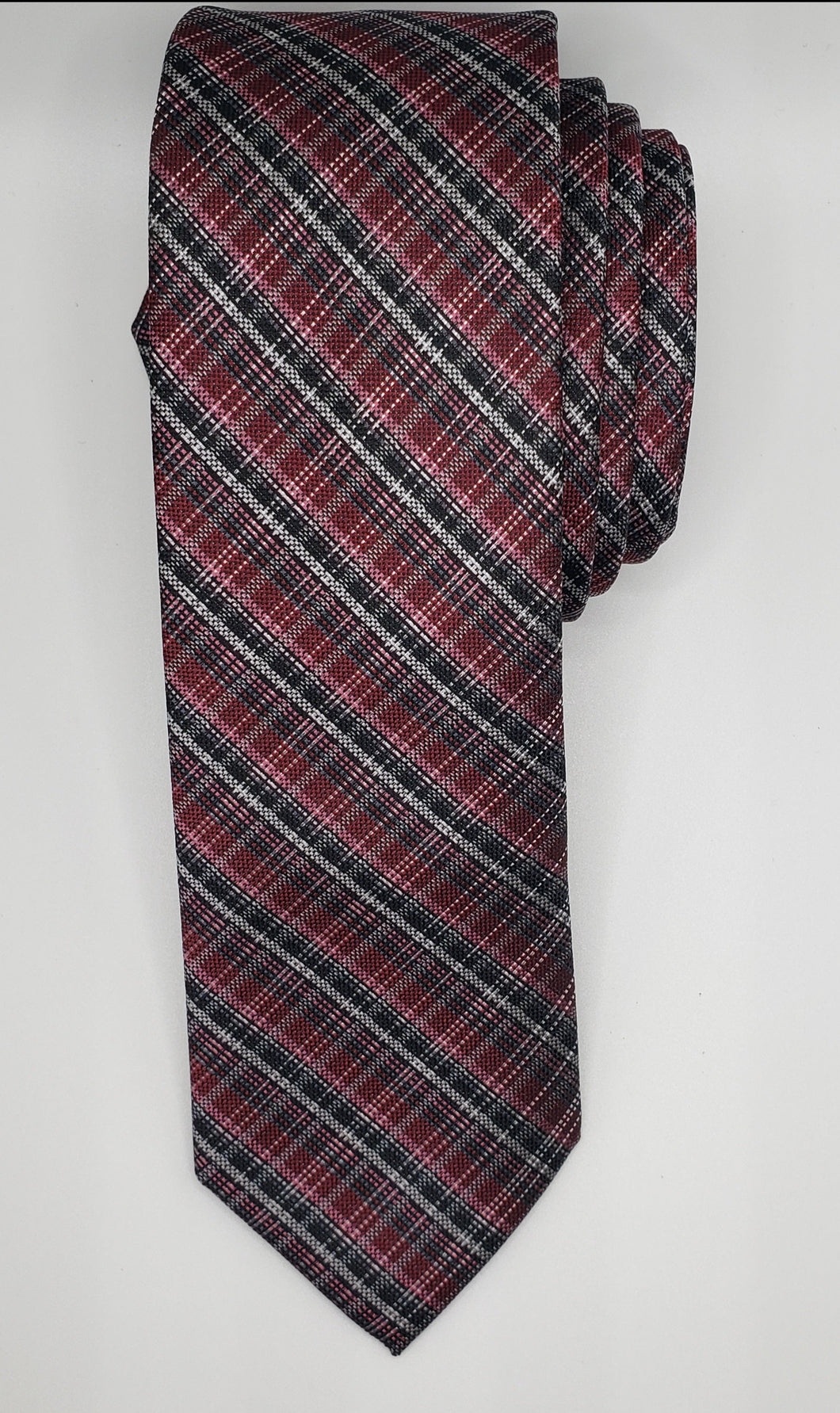 Small Plaid Print Necktie